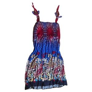 Lildy TM Boho Paisley Smocked Dress - Size 2XL